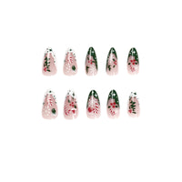 No.CM6 Christmas Snowflake Cane Fingernails Patch 24pcs/Set