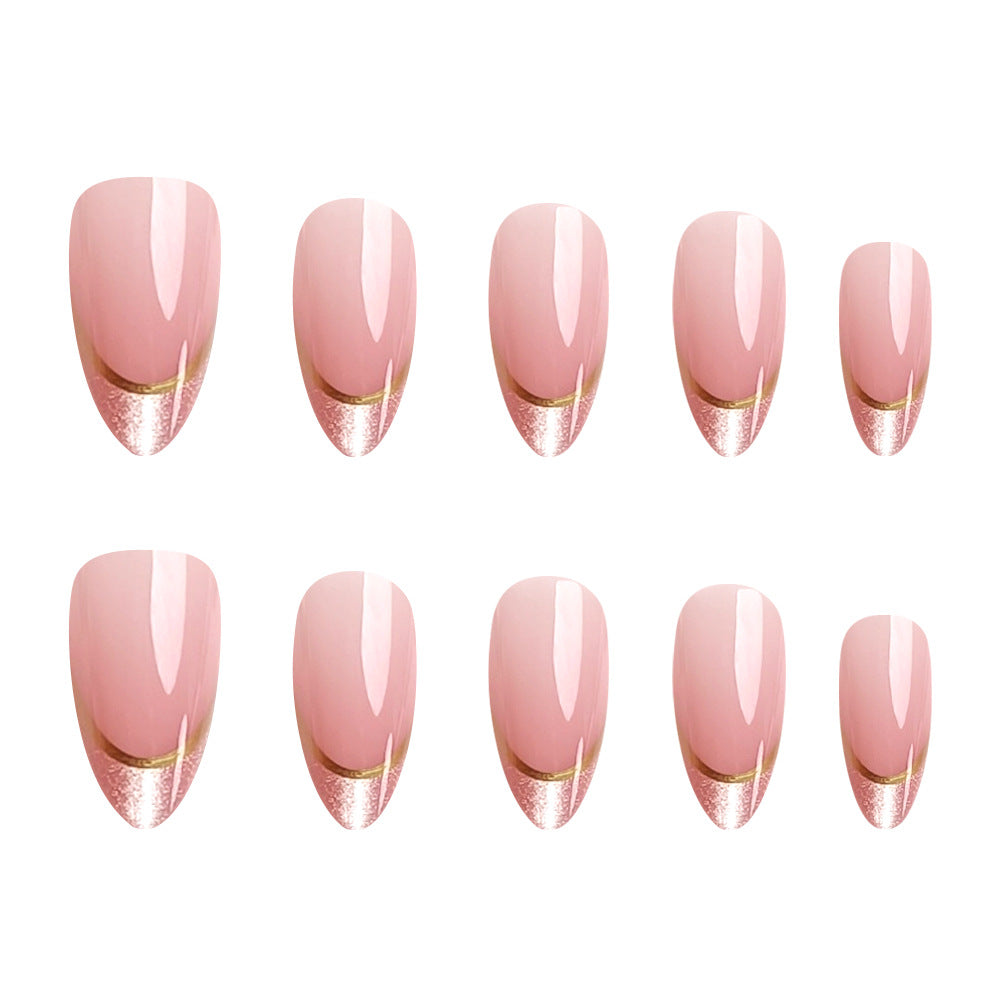 No.F725 Pink Cat's Eye Fingernails Patch 24pcs/Set