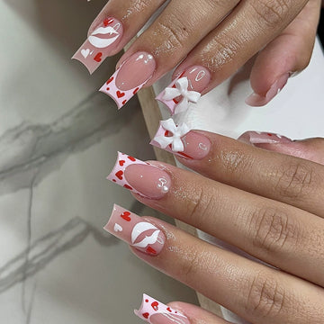 No.VN51 Bow Love Fingernails Patch 24pcs/Set