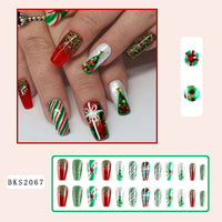 No.CM64 Christmas Tree Fingernails Patch 24pcs/Set