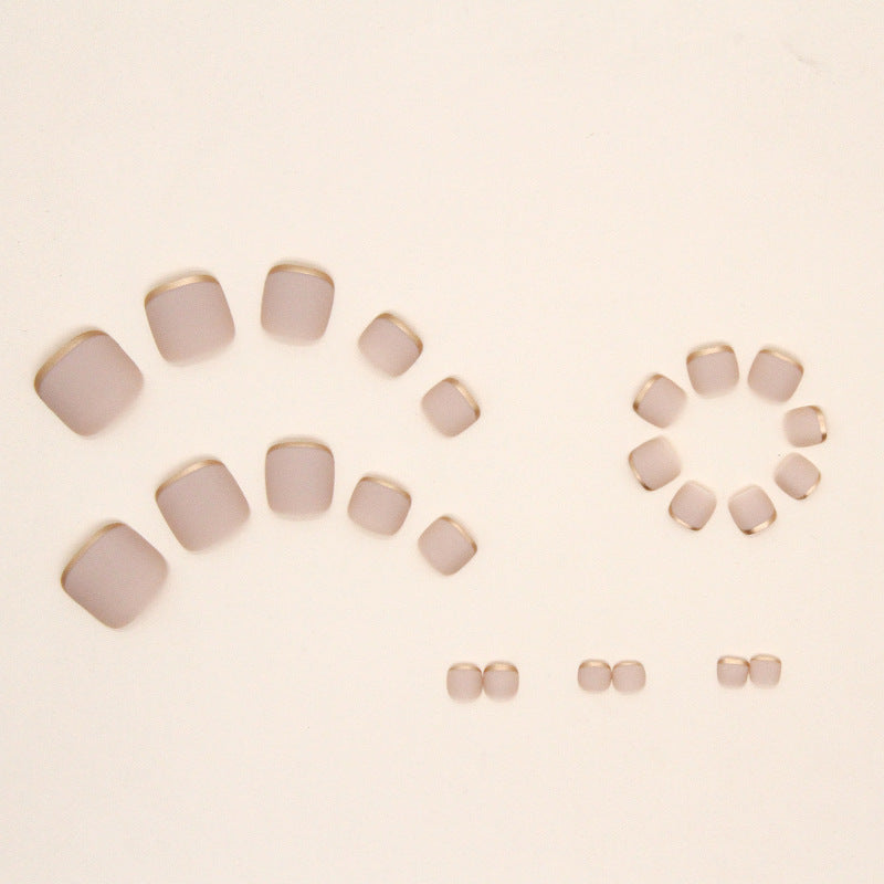 No.188 Frosted Gold Edge Toenails Patch 24pcs/Set