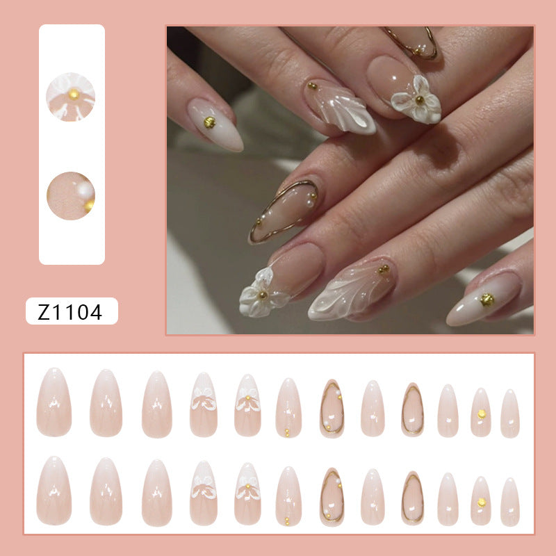 No.F455 White Fingernails Patch 24pcs/Set