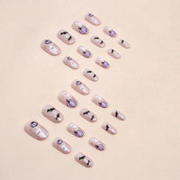 No.AW153 Halloween Pumpkin Bat Fingernails Patch 24pcs/Set