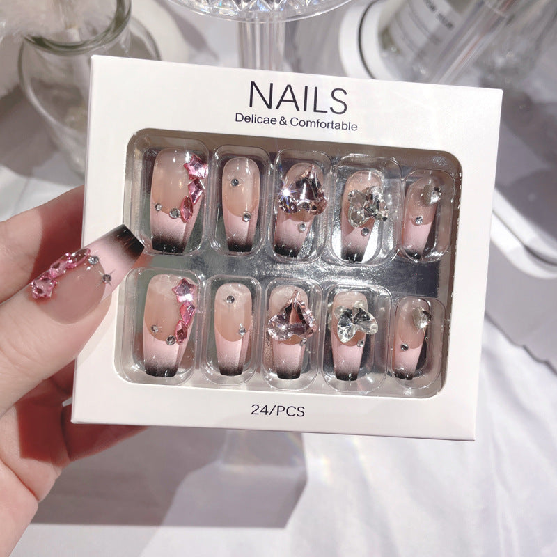 No.F75 Flash Diamond Fingernails Patch 24pcs/Set