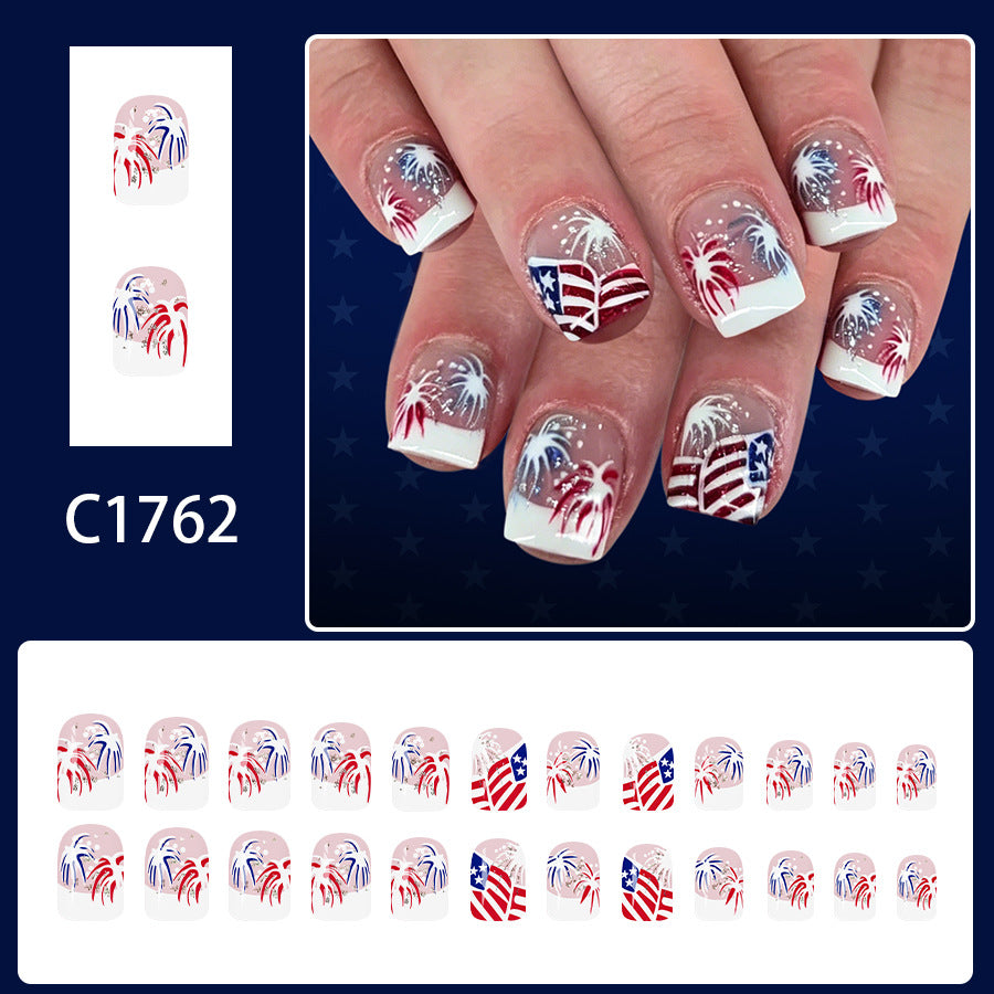 No.JNU20 National Flag Fingernails Patch 24pcs/Set