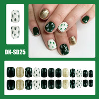 No.CM41 Christmas Green Fingernails Patch 24pcs/Set