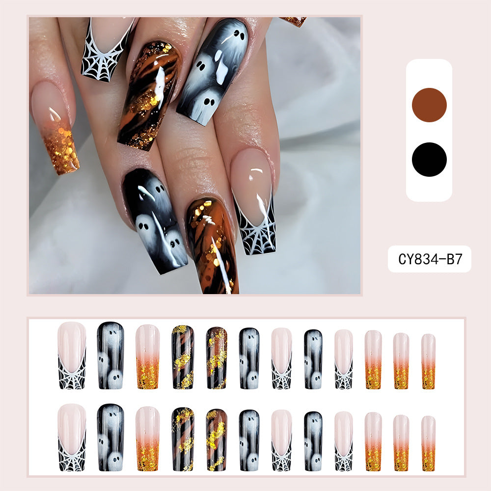 No.AW78 Halloween Ghost Fingernails Patch 24pcs/Set