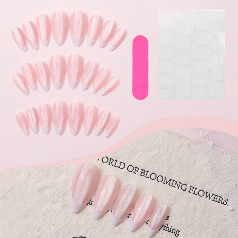 No.F709 Pink Fingernails Patch 24pcs/Set