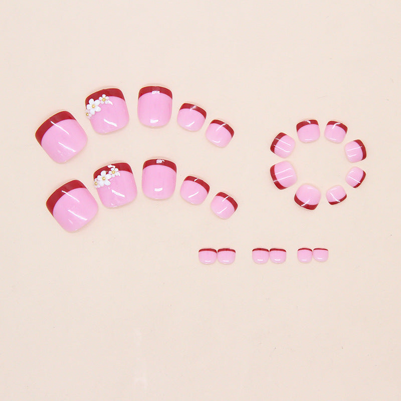 No.581 White Daisy Toenails Patch 24pcs/Set