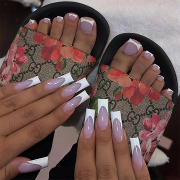 No.PSN111 Pink&White Hand & Toe Pair Set-48pcs