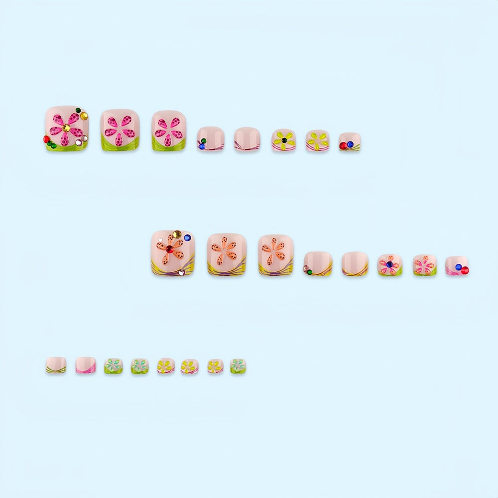No.771 Flower Toenails Patch 24pcs/Set