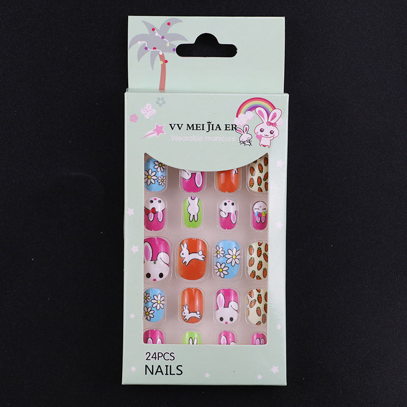 No.KD5 Cute Mini Kids Press on Fingernails 24pcs/Set