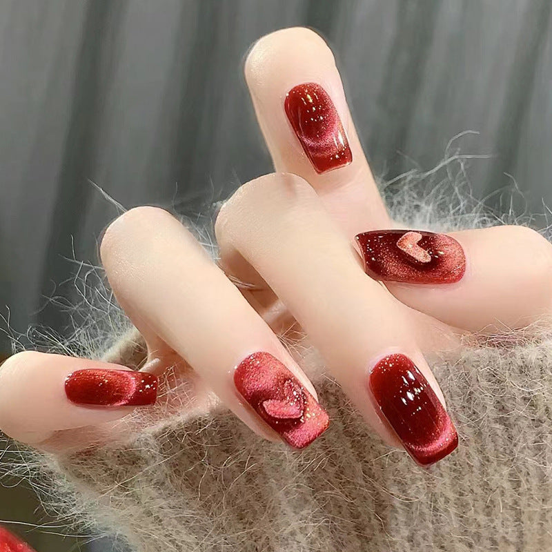 No.VN35 Red Love Fingernails Patch 24pcs/Set