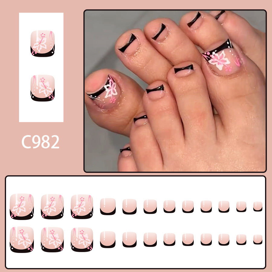 No.631 Flowers Toenails Patch 24pcs/Set