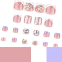 No.348 Butterfly Diamond Toenails Patch 24pcs/Set