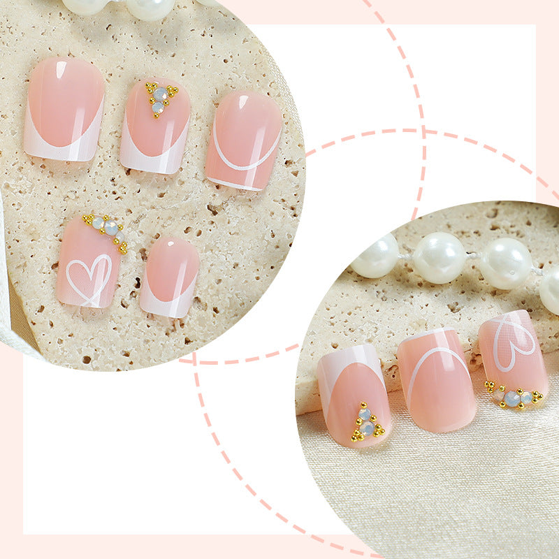 No.VN16 Pink Love Fingernails Patch 24pcs/Set