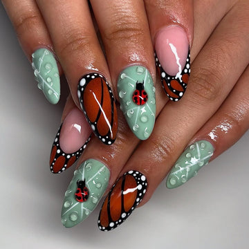 No.F476 Ladybug Fingernails Patch 24pcs/Set