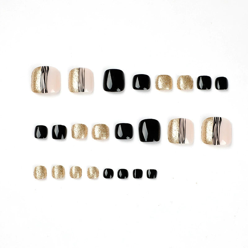 No.457 Line Gold Toenails Patch 24pcs/Set