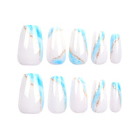 No.F173 White Fingernails Patch 24pcs/Set