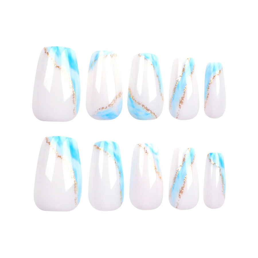 No.F173 White Fingernails Patch 24pcs/Set