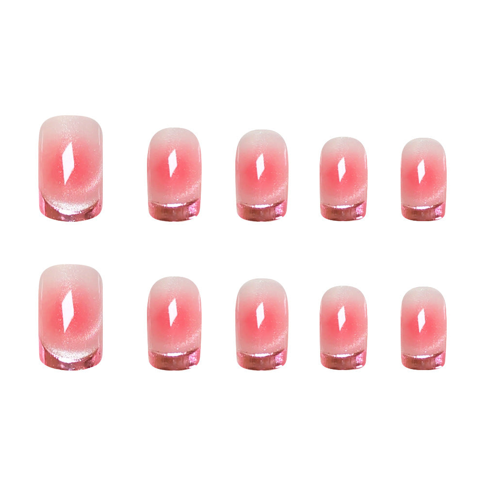 No.F721 Peach Pink Fingernails Patch 24pcs/Set