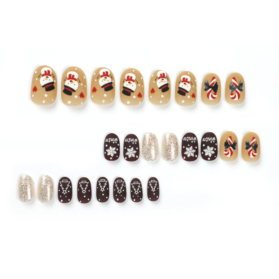 No.CM12 Christmas Fingernails Patch 24pcs/Set