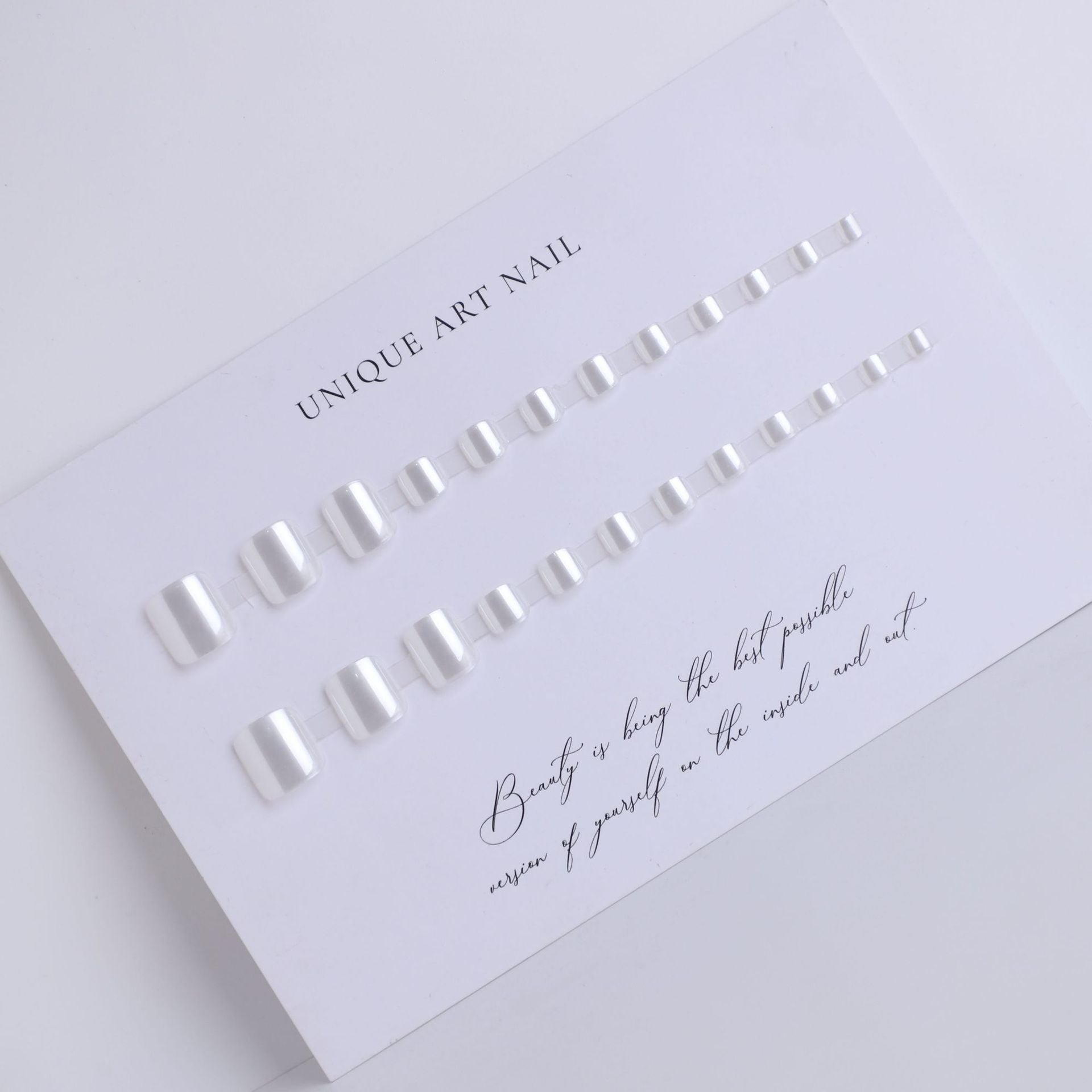 White Moonlight Removable Toenail 24pcs/Set