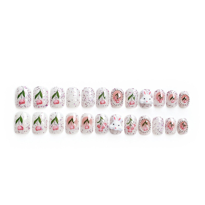 No.ET26 Cute Rabbit Fingernails Patch 24pcs/Set