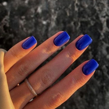 No.F361 Blue Fingernails Patch 24pcs/Set