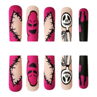 No.AW89 Halloween Pink Ghost Fingernails Patch 24pcs/Set