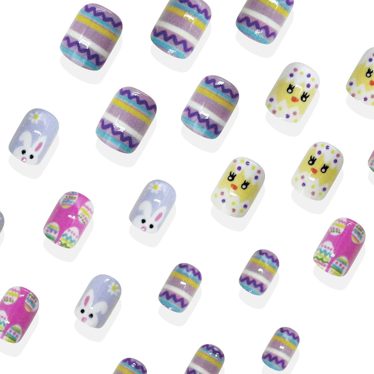 No.ET15 Colorful Cute Fingernails Patch 24pcs/Set