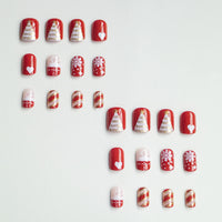 No.CM77 Christmas Tower Love Fingernails Patch 24pcs/Set