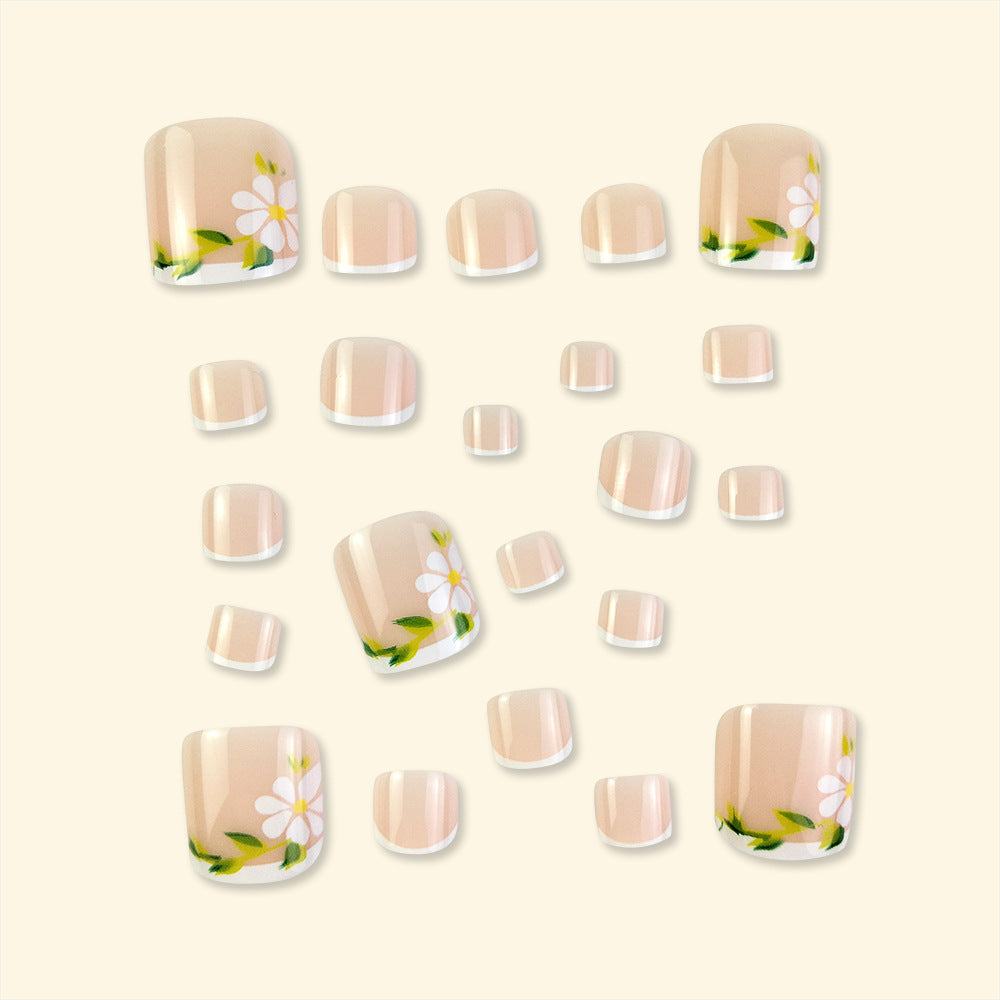 No.275 Fresh Daisy Toenail Patch 24pcs/Set