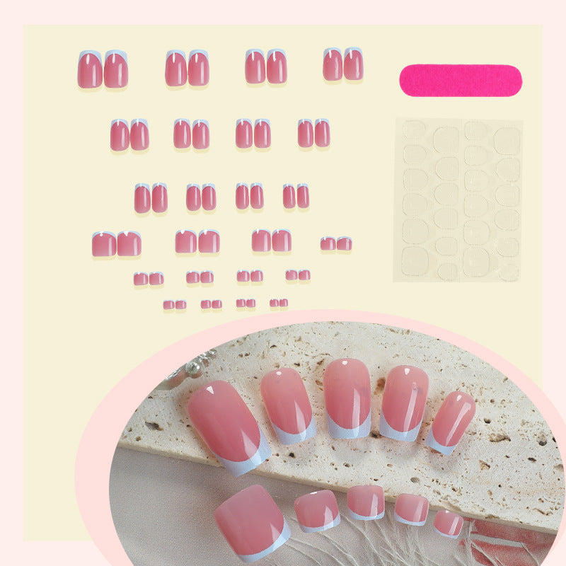 No.PSN109 Pink Contrast Hand & Toe Pair Set-48pcs