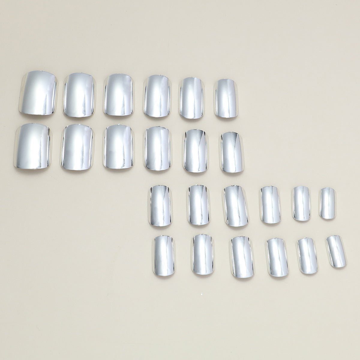 No.F791 Silver Fingernails Patch 24pcs/Set