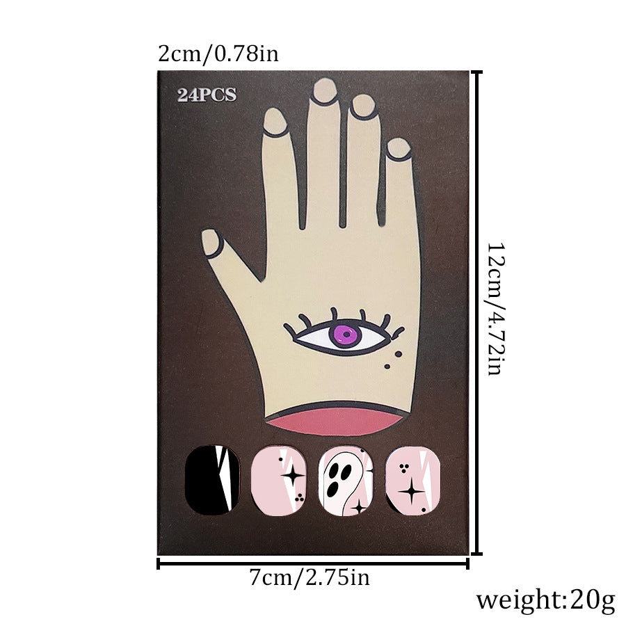 No.AW42 Halloween Cute Fingernails Patch 24pcs/Set