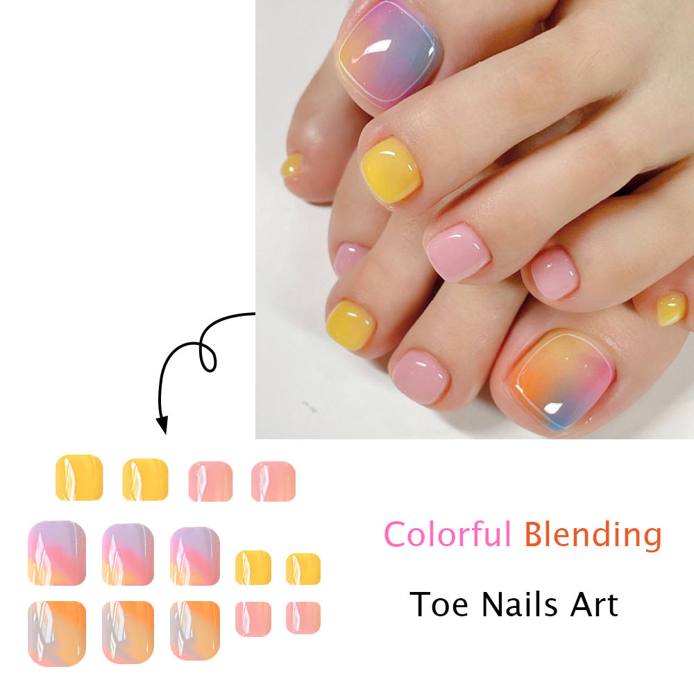 No.716 Multi Color Toenails Patch 24pcs/Set
