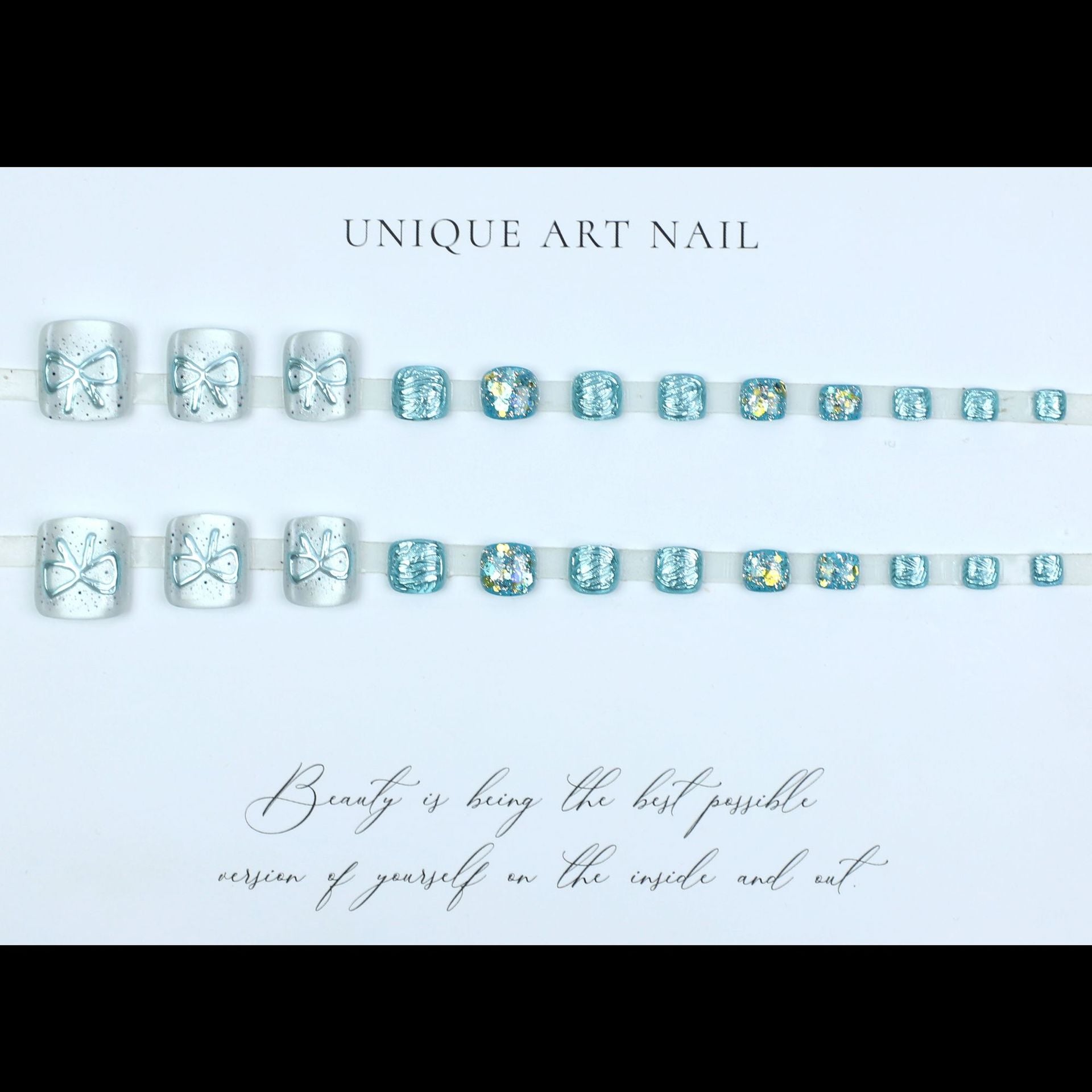 No.536 Blue Dream Cat's Eye Toenails Patch 24pcs/Set