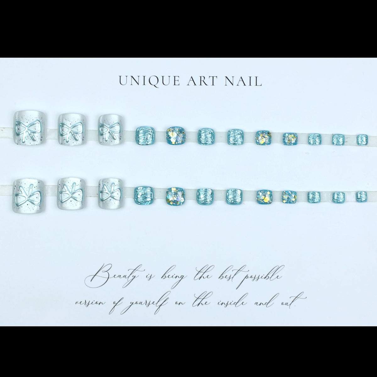 No.536 Blue Dream Cat's Eye Toenails Patch 24pcs/Set