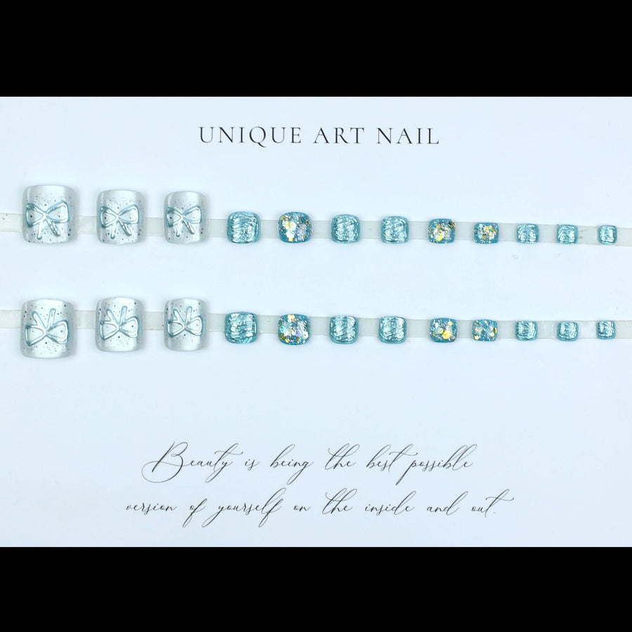 No.536 Blue Dream Cat's Eye Toenails Patch 24pcs/Set