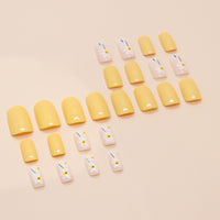 No.F100 Yellow Fingernails Patch 24pcs/Set