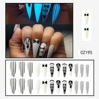 No.AW120 Halloween Night Light Fingernails Patch 24pcs/Set