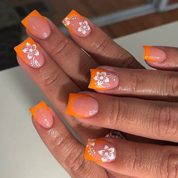 No.F506 Orange Fingernails Patch 24pcs/Set