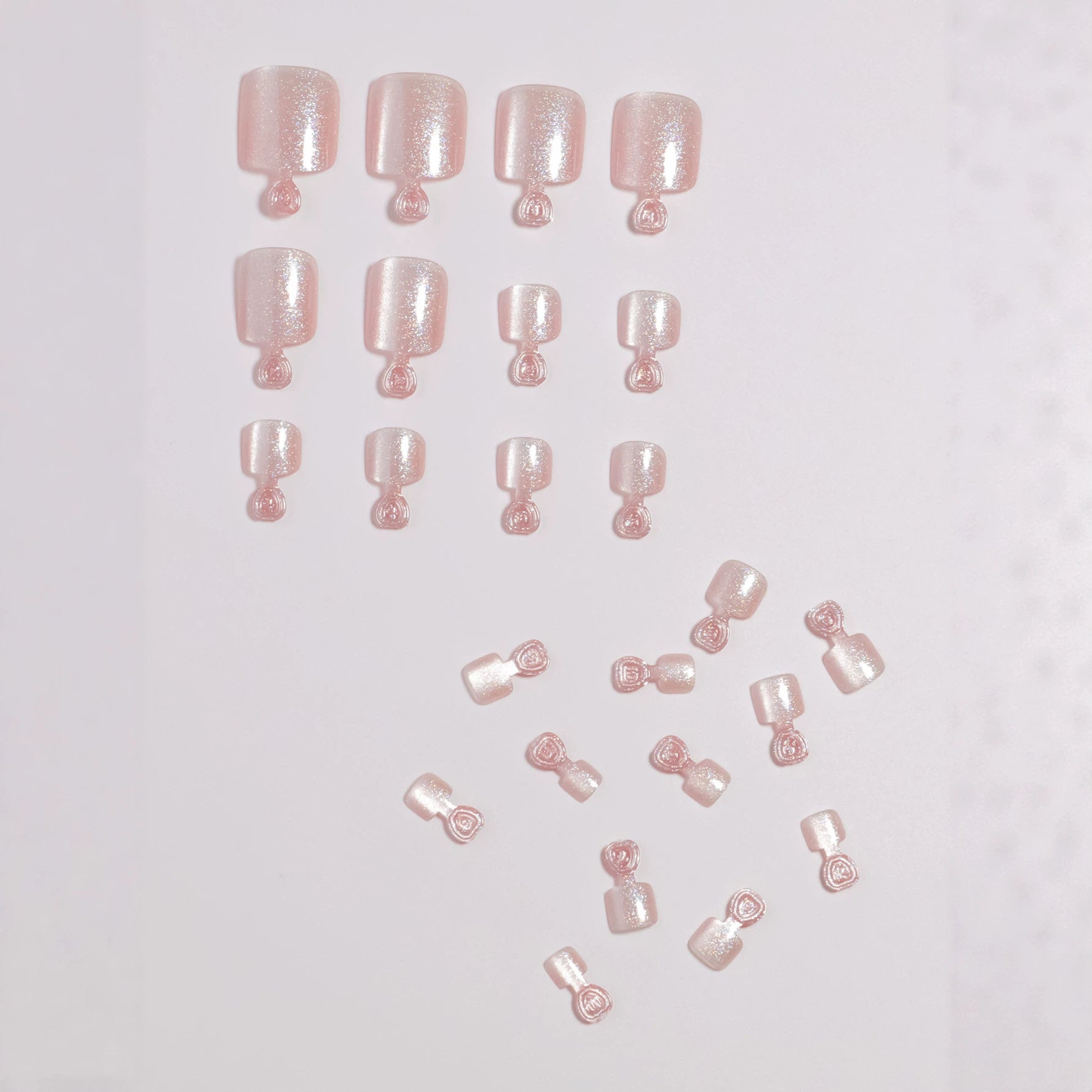 No.779 Light Nude Cat's Eye Toenails Patch 24pcs/Set