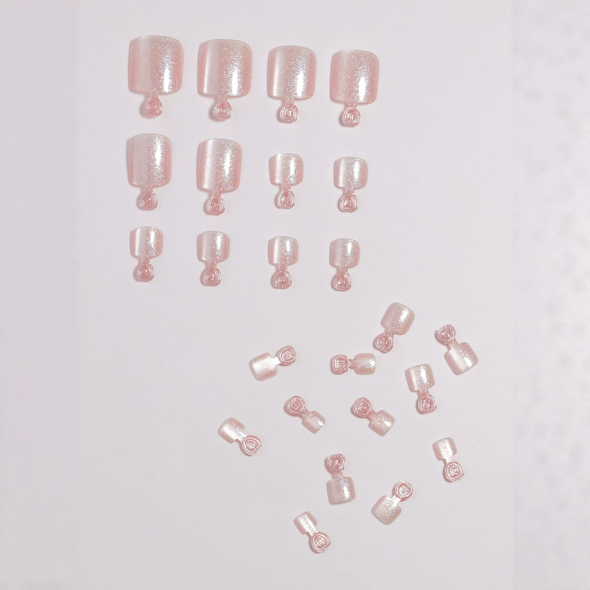 No.779 Light Nude Cat's Eye Toenails Patch 24pcs/Set