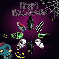 No.AW72 Halloween Spider Fingernails Patch 24pcs/Set