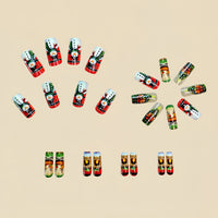 No.CM94 Christmas Yeti Elk Fingernails Patch 24pcs/Set