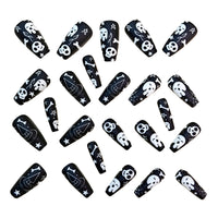 No.AW136 Halloween Ghost Skeleton Fingernails Patch 24pcs/Set