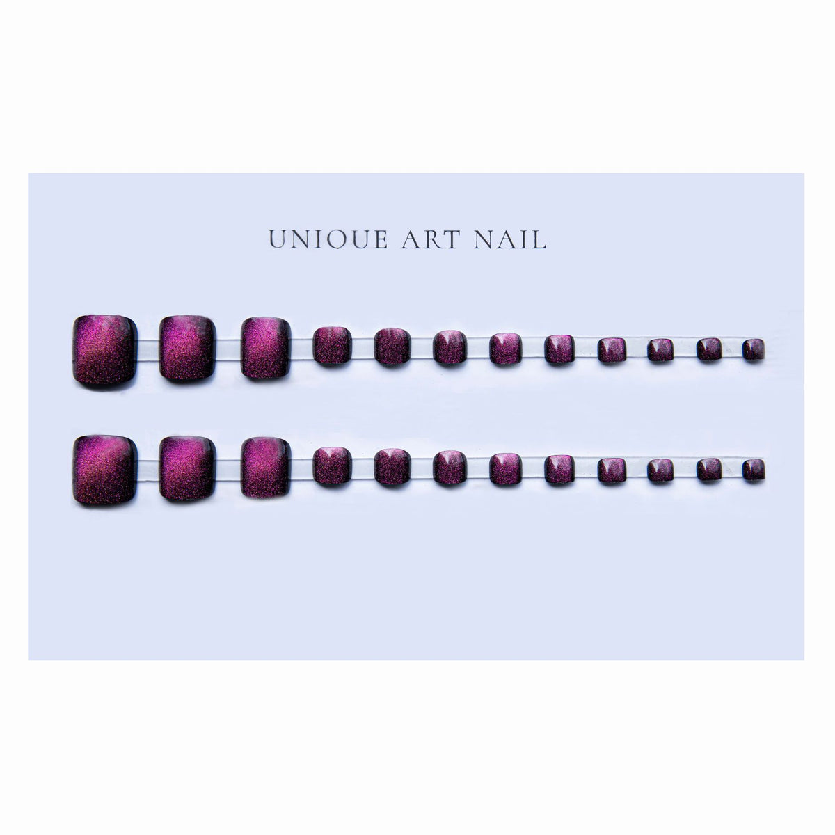 No.162 Purple Cat's Eye Toenails Patches 24pcs/Set
