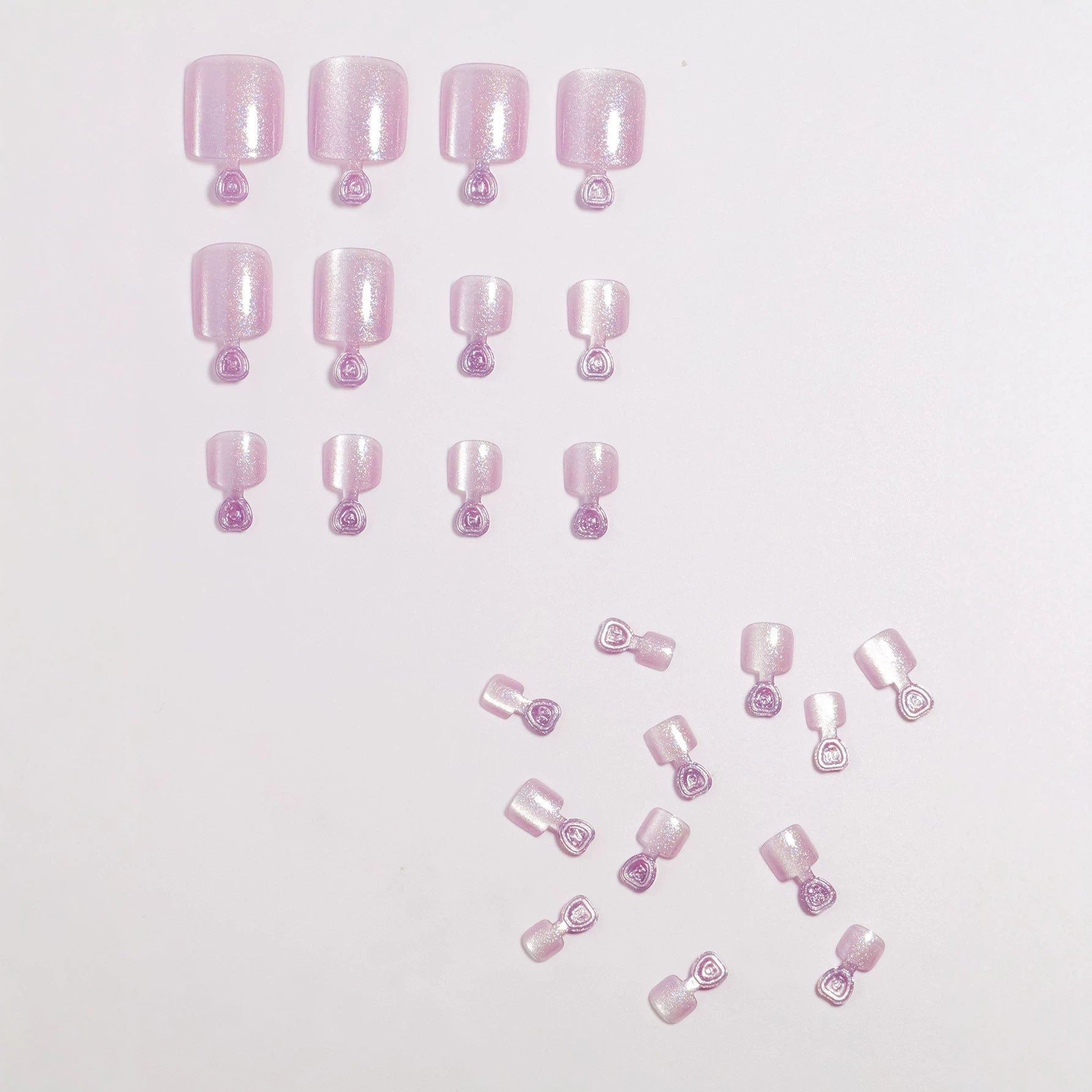 No.778 Purple Cat's Eye Toenails Patch 24pcs/Set